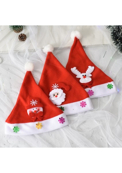 Noel Şapka Yeni Yıl Navidad Kap Kardan Adam Elk Santa Şapka Çocuk Yetişkin Hediye Dekorasyon