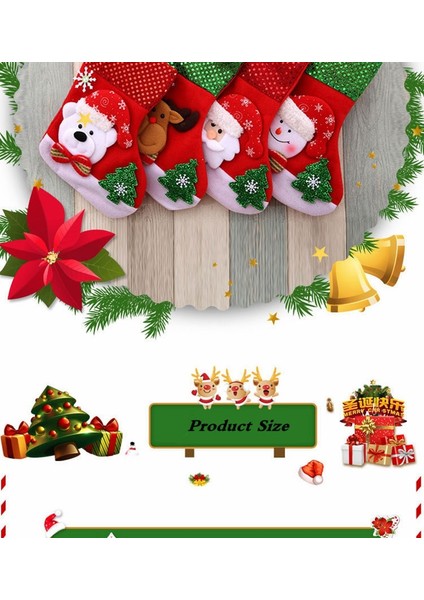 Noel Çorapları Noel Ağacı Süs Çantaları Hediyeler Şeker Çantaları Sevimli(Yurt Dışından) modelleri