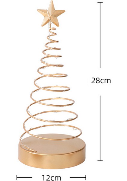 Işık Çubuğu ile Noel Ağacı Masaüstü Gece Lambası Ev Dekorasyon Süs Standı Yıldız Ağacı Üst Hediye(Yurt Dışından)