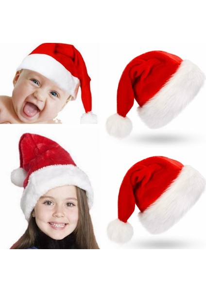 Yılbaşı Peluş Noel Şapkası Yetişkin Çocuk Süslemeleri Hediyeler indirimleri