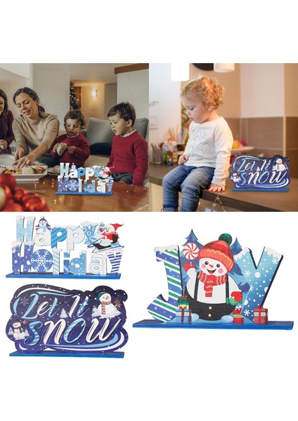 Yılbaşı Süsleri Ahşap Masa Süslemeleri fiyatları