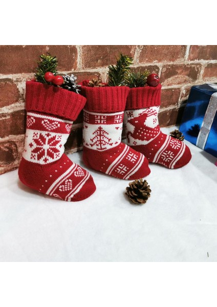 Noel Örme Çoraplar Noel Ağacı Dekorasyonu Ev Hediye Çantası Yeni Yıl modelleri