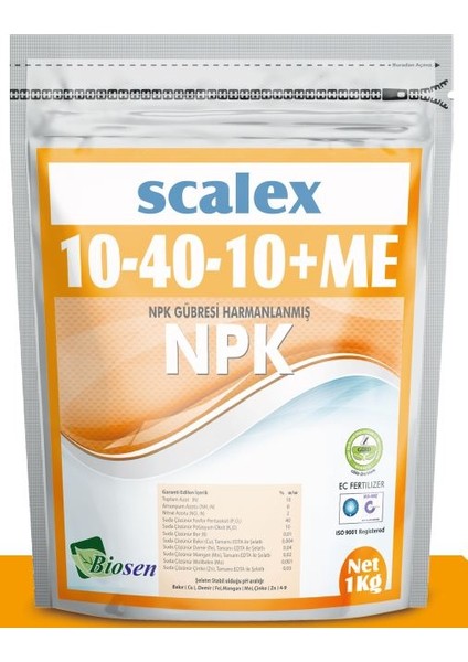 Biosen-Scalex 10-40-10+Me (Harmanlanmış Npk Yaprak Gübresi)