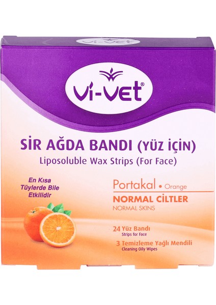 Siftaholsun Vi-Vet Ağda Bandı Yüz 24lü Portakal
