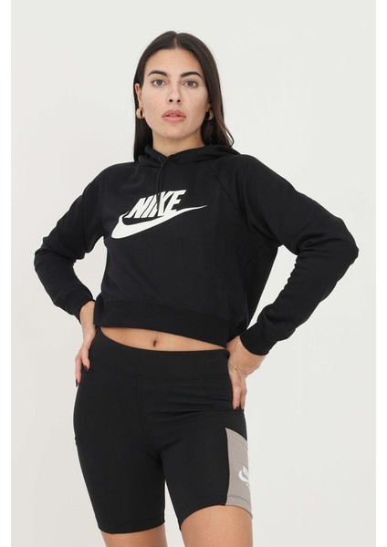 W Nsw Essntl Flc Gx Crop Hdy Kadın Sweat Shirt CJ6327-010 modelleri