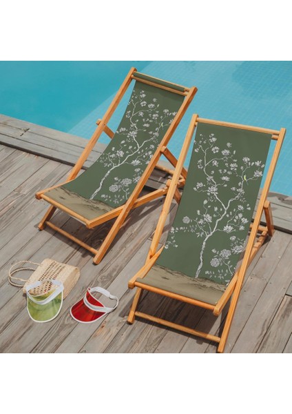 Yeşil Çiçek Tasarımlı Şezlong Fırınlanmış Gürgen Ağacı Süet Kumaş fiyatları