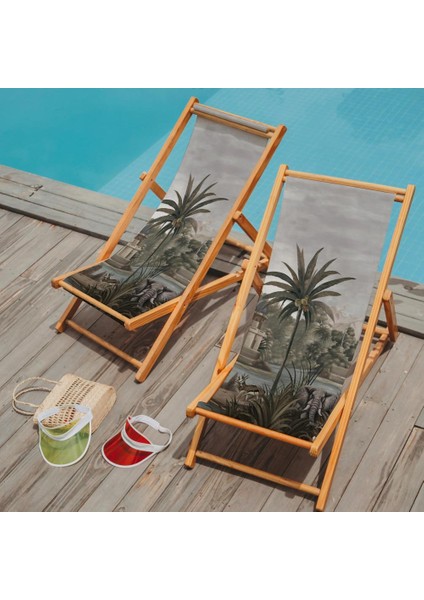 Renkli Manzara Tasarımlı Şezlong Fırınlanmış Gürgen Ağacı Süet Kumaş fiyatları