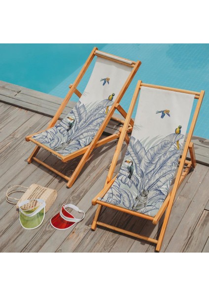 Renkli Kuş Detaylı Şezlong Fırınlanmış Gürgen Ağacı Süet Kumaş fiyatları