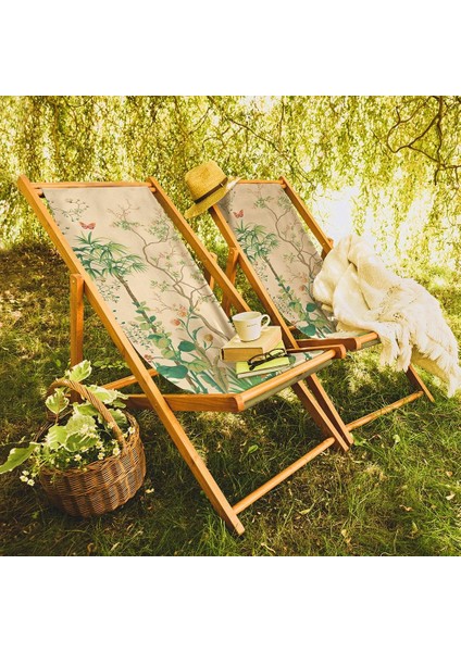 Renkli Çiçek Tasarımlı Şezlong Fırınlanmış Gürgen Ağacı Süet Kumaş fırsatları