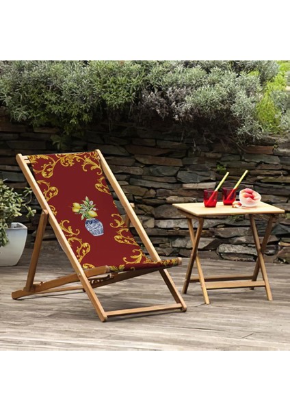 Red Lemon Katlanabilir Şezlong Fırınlanmış Gürgen Ağacı Süet Kumaş fiyatları