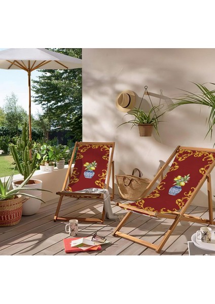 Red Lemon Katlanabilir Şezlong Fırınlanmış Gürgen Ağacı Süet Kumaş modelleri