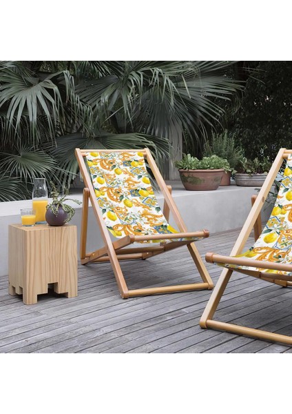 Limonlu Katlanabilir Şezlong Fırınlanmış Gürgen Ağacı Süet Kumaş fırsatları
