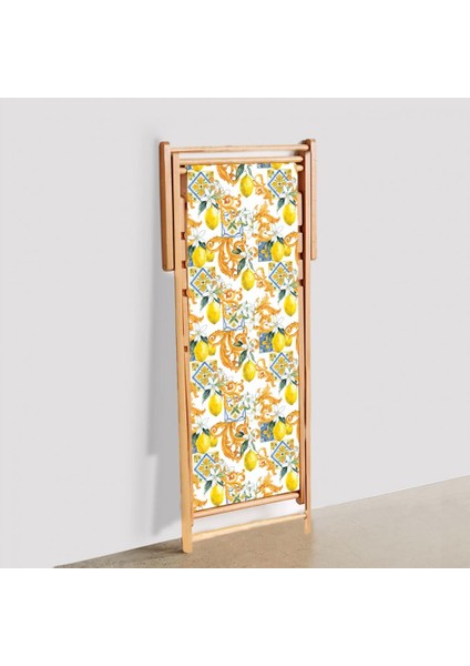 Limonlu Katlanabilir Şezlong Fırınlanmış Gürgen Ağacı Süet Kumaş indirimleri