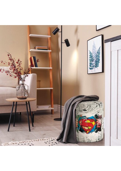 Superman Puf (Warner Bros Lisanslı Ürün, Süet Kumaş, Uluslararası Solmama Sertifikası) fiyatları