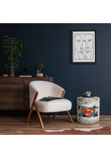 Superman Puf (Warner Bros Lisanslı Ürün, Süet Kumaş, Uluslararası Solmama Sertifikası) modelleri