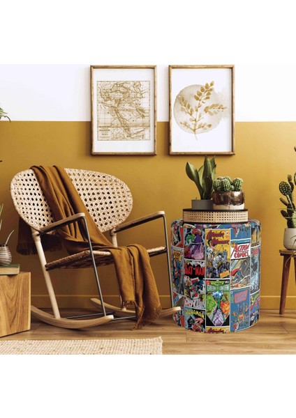 Justice League Puf (Warner Bros Lisanslı Ürün, Süet Kumaş, Uluslararası Solmama Sertifikası) fiyatları