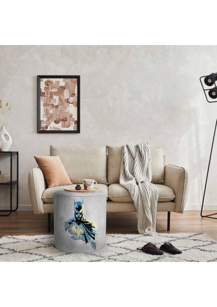 Grey Batman Puf (Warner Bros Lisanslı Ürün, Süet Kumaş, Uluslararası Solmama Sertifikası) fiyatları