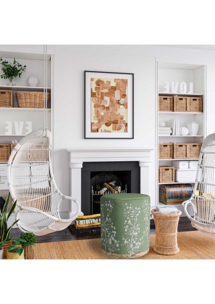 Yeşil Çiçek Tasarımlı Puf (Kumaşı Süettir. Uluslararası Solmama Sertifikasına Sahiptir.) fırsatları