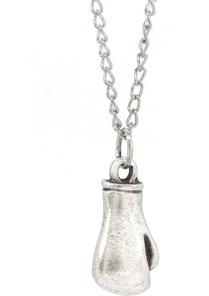 Boks Eldiveni Kolye Erkek Boksör Kolye Gümüş Renk modelleri