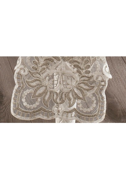 Cherie Dantelli Kadife Krem Masa Örtüsü Dikdörtgen 160X230 cm - 1174 fiyatları
