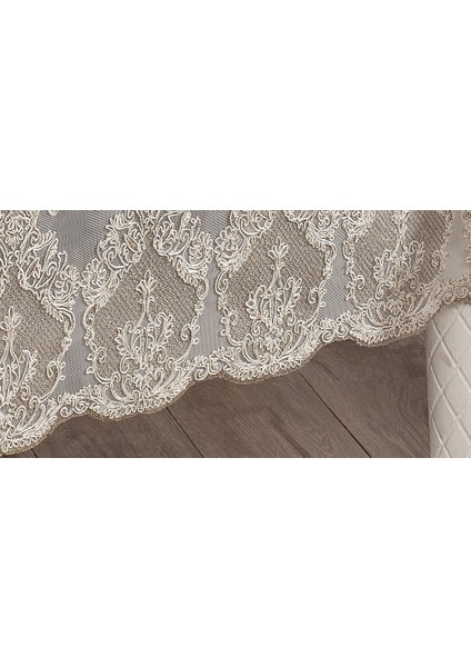 Angel Dantelli Kadife Krem Masa Örtüsü Dikdörtgen 160X230 cm - 1176 fırsatları