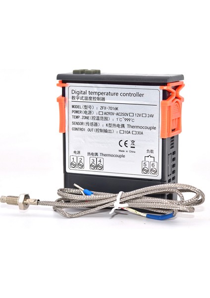 ZFX-7016K 220V 0-1000 C 30A Yüksek Derece Termostat