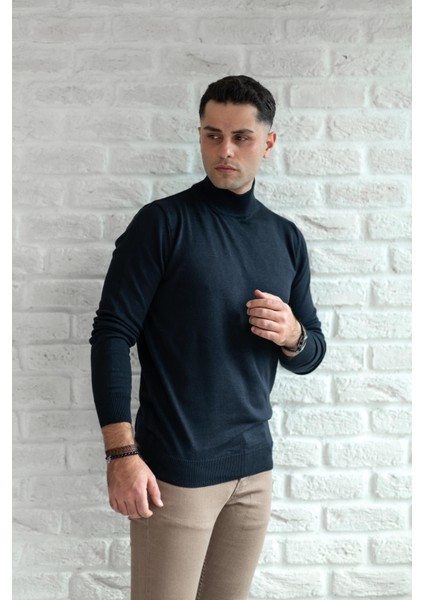 Yarım Balıkçı Slimfit Likralı Erkek Kazak fiyatları