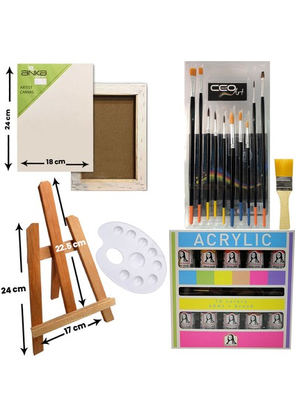 Yeni Başlayanlar Için Akrilik Boya Seti 3