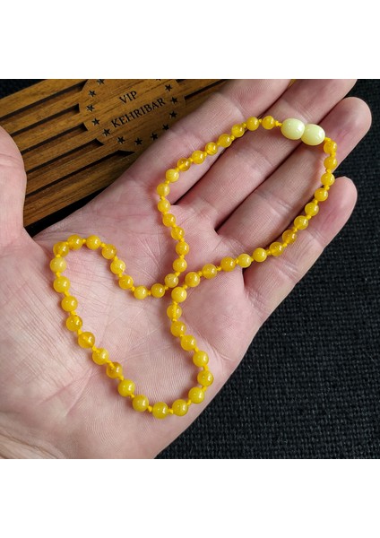 Sertifikalı Şifalı Kehribar Kolye Kız Erkek Bebek Diş Kolyesi