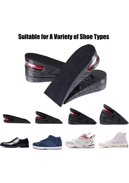 Unisex Ortopedik 5 cm Boy Uzatıcı Tabanlık Hava Yastıklı Spor Ayakkabı Tabanlığı Gizli Yükseltici indirimleri