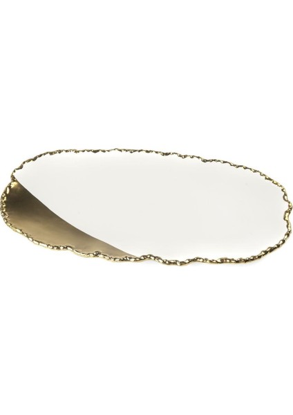 Mikasa Moor Porselen Beyaz Gold Oval Servis 49X22CM