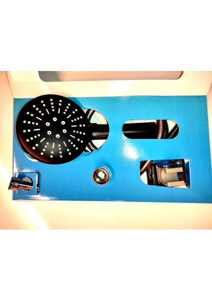 5 Fonksiyonlu Banyo Duş Başlığı Seti Duş Hortumu ve Mafsallı