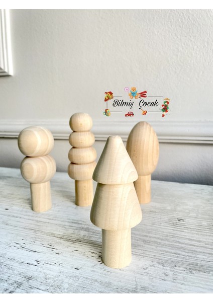 Waldorf Ahşap Ağaç Oyun Seti 4’lü fırsatları