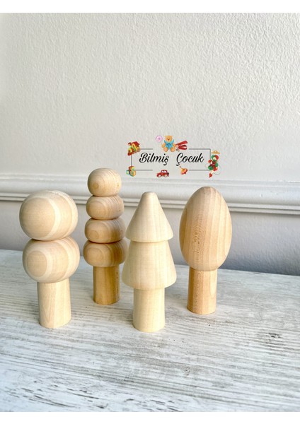 Waldorf Ahşap Ağaç Oyun Seti 4’lü indirimleri