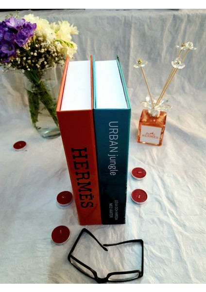 Dekoratif Kitap Kutu 2'li Set Hermes & Urban Kitap Kutusu Set fırsatları