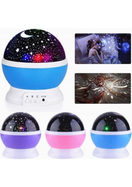 Dönen Gökyüzü Renkli Yıldızlı Projeksiyon Gece Lambası fiyatları