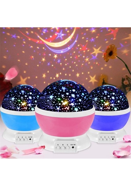 Dönen Gökyüzü Renkli Yıldızlı Projeksiyon Gece Lambası fırsatları