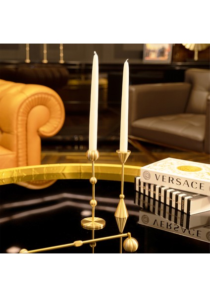 Pirinç El Yapımı Uzun Konik ve Toplu Şamdan Victoria Ikili Set indirimleri