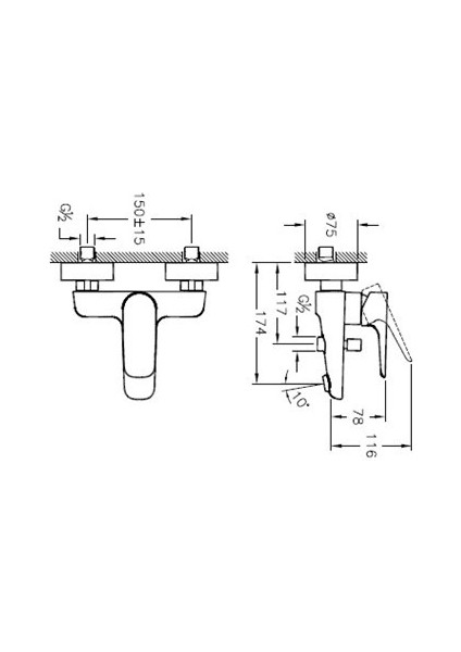 X-Line Banyo Bataryası (A42324 Exp) Artema