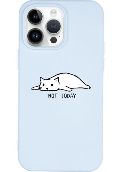 iPhone 14 Pro Uyumlu Not Today Desenli Premium Silikonlu Lansman Telefon Kılıfı