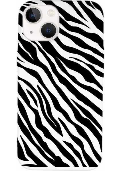 iPhone 14 Uyumlu Zebra Pattern Desenli Premium Silikonlu Lansman Telefon Kılıfı