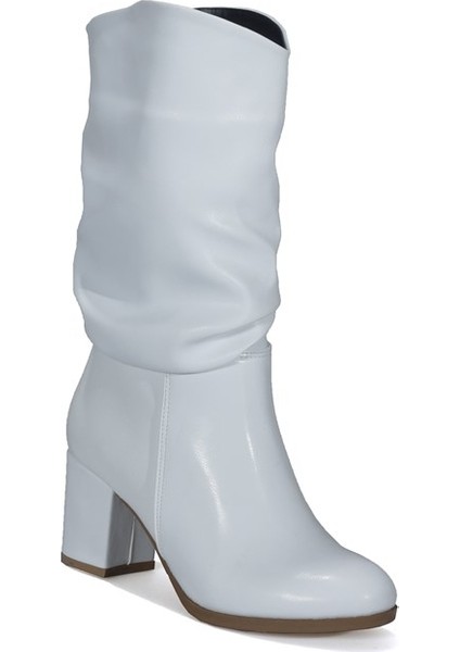 Kadın Beyaz Topuklu Çizme fiyatları