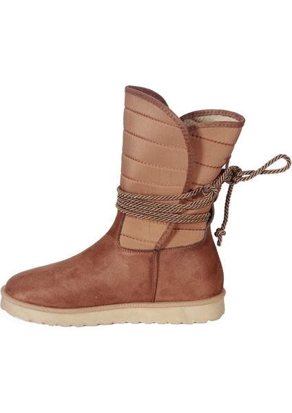 Taba Süet Ip Detaylı Kadın Yarım Çizme modelleri