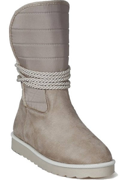 Süet Vizon Ip Detaylı Kadın Yarım Çizme fiyatları