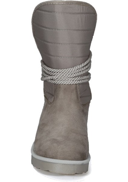 Süet Vizon Ip Detaylı Kadın Yarım Çizme indirimleri