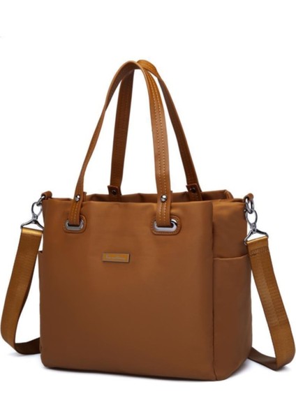 Saten Kumaş Kadın Omuz Kol Çantası Barcelona 2122 Camel fiyatları