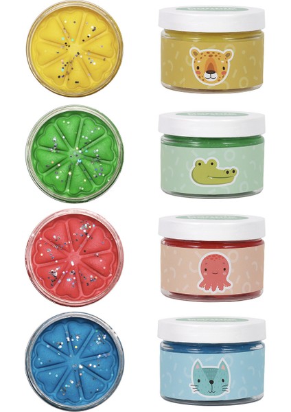 Doğal Oyun Hamuru 4'lü Renk Glitter Set 4*150GR