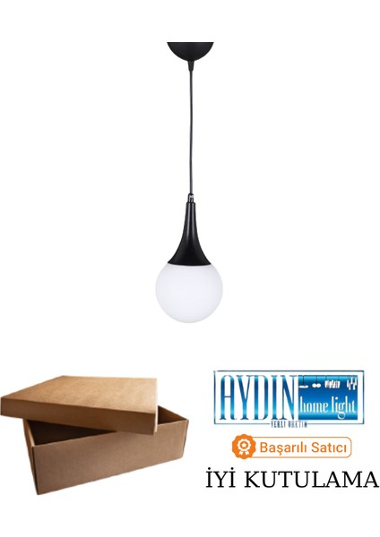 Damla Tekli Siyah Sarkıt Avize modelleri