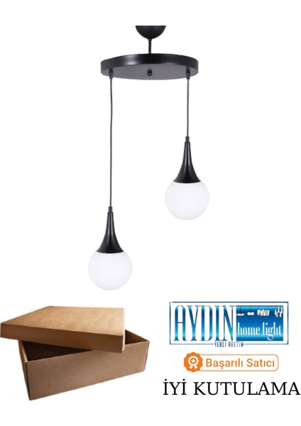 Damla 2'li Siyah Avize modelleri