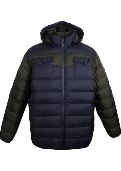 Erkek Büyük Beden Battal Boy Kapüşonlu Mont 2XL-13XL